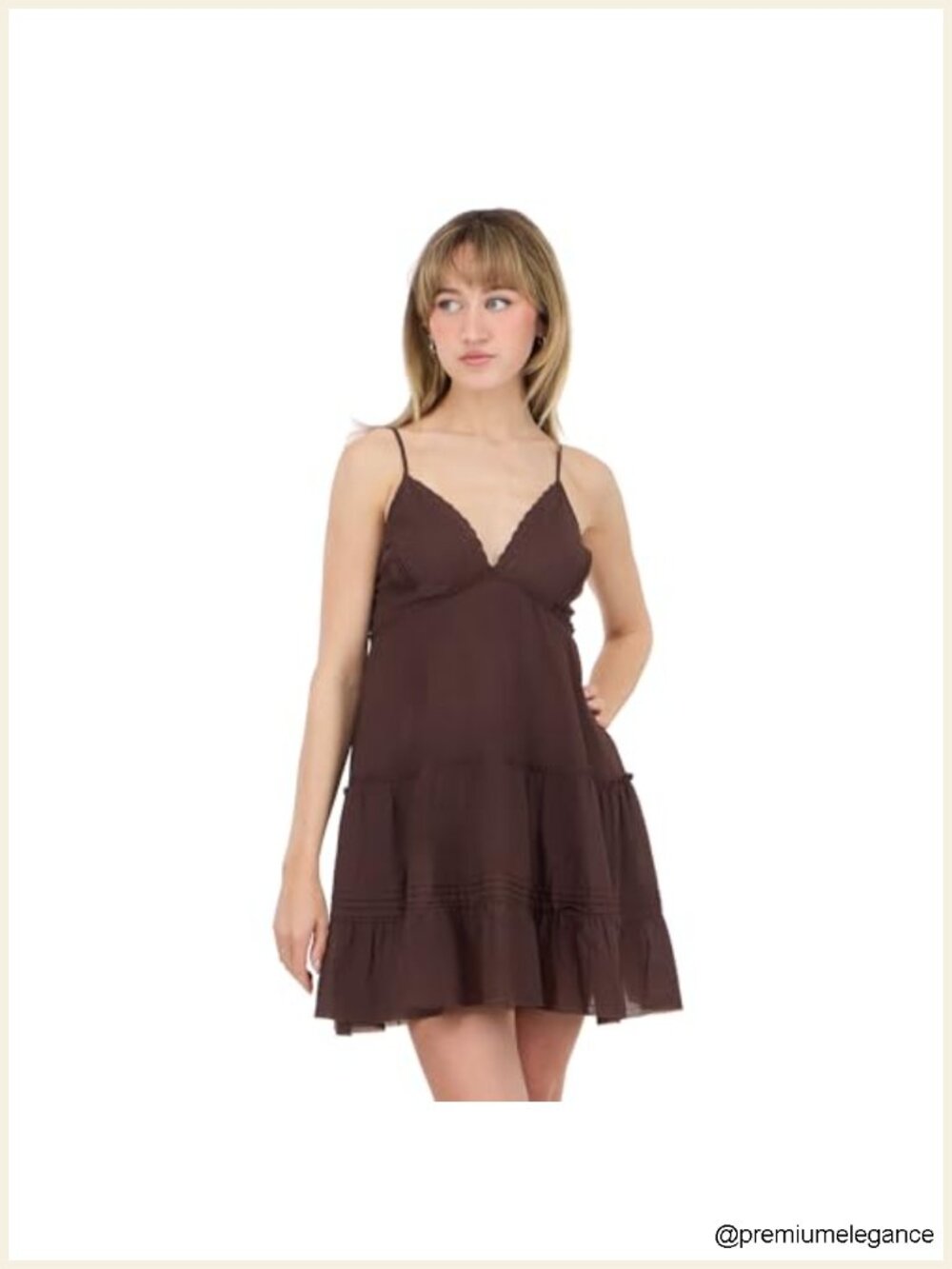 Forever 21 Tiered Mini Dress Embroidered Bust Cotton